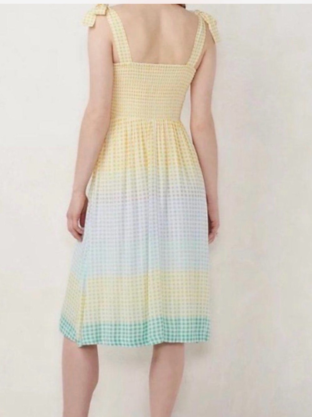 LC Lauren Conrad Gingham Smocked Dress